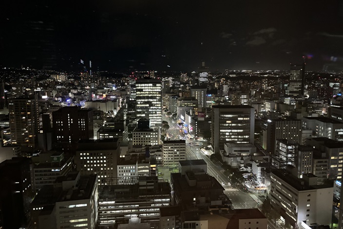 ウェスティンホテル仙台のクラブラウンジからの夜景