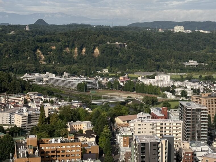 ウェスティンホテル仙台のクラブラウンジからの景色