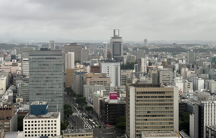 ウェスティンホテル仙台のクラブラウンジからの景色