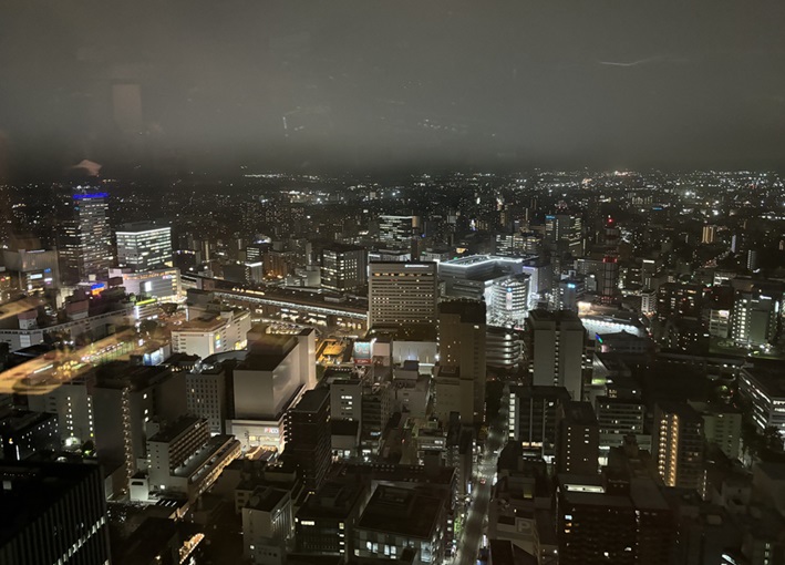 ウェスティンホテル仙台の一舞庵からの夜景