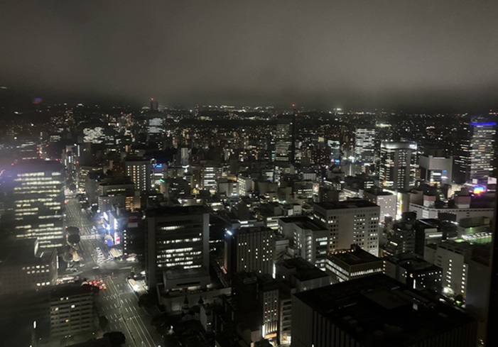 ウェスティンホテル仙台の一舞庵からの夜景